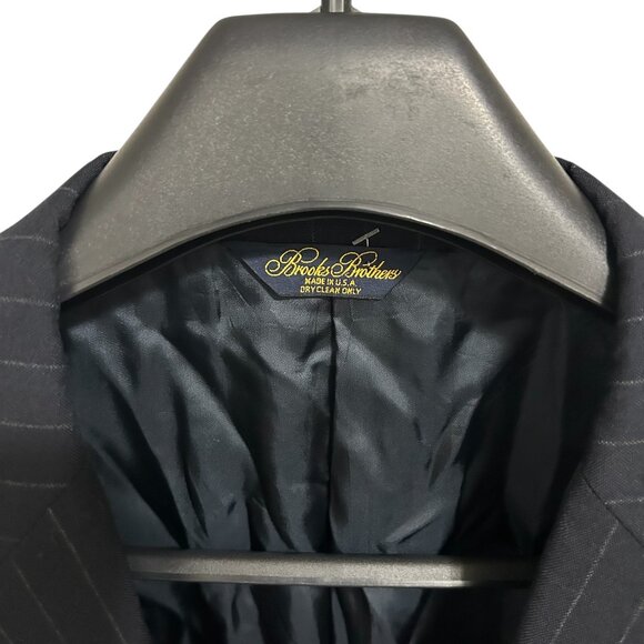 Brooks Brothers Brooksease Blazer Men's 44R Blue 100% Wool Pinstripes - Picture 5 of 7